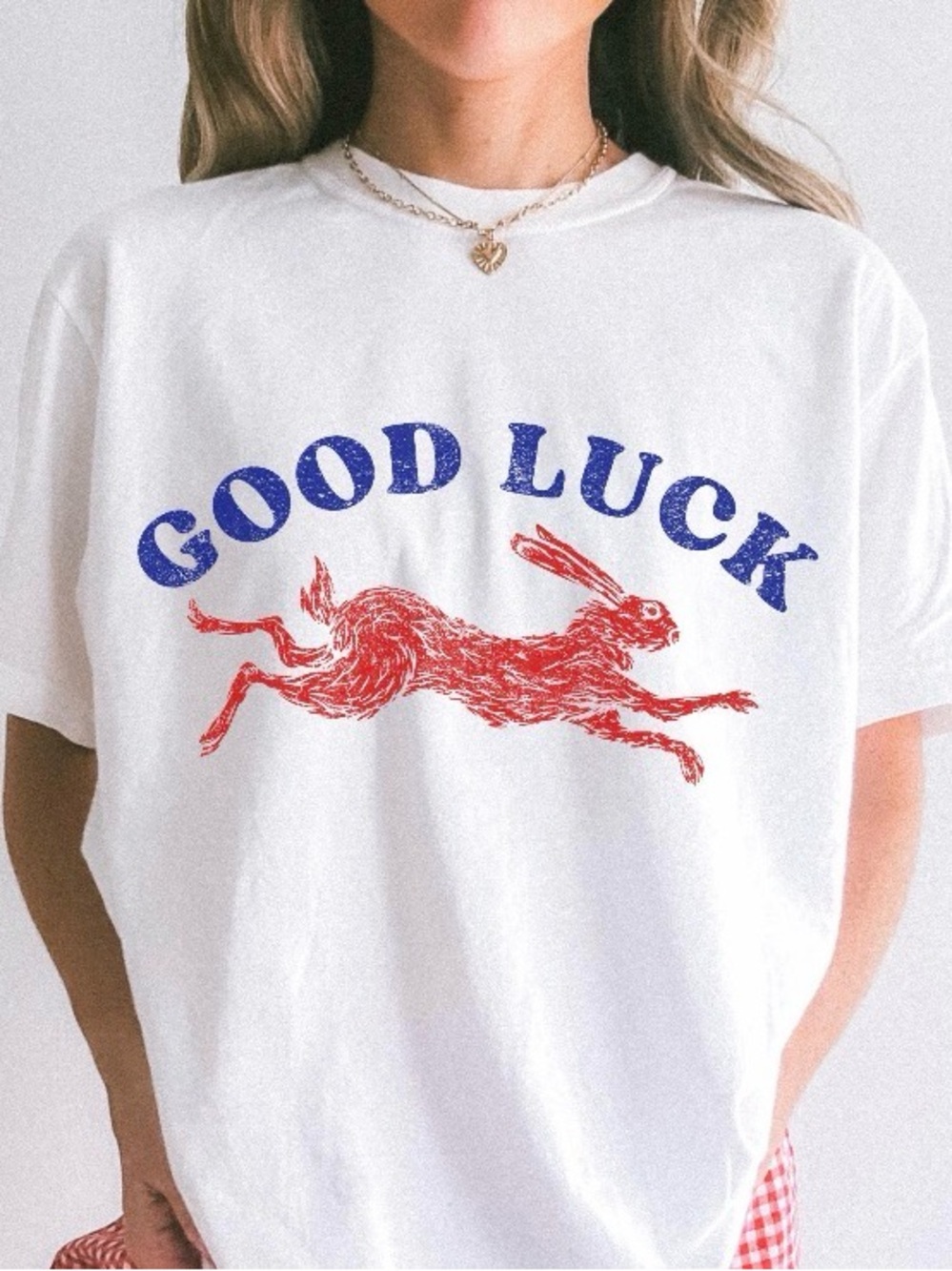 Good Luck Rabbit Comfort Color Graphic T-Shirt